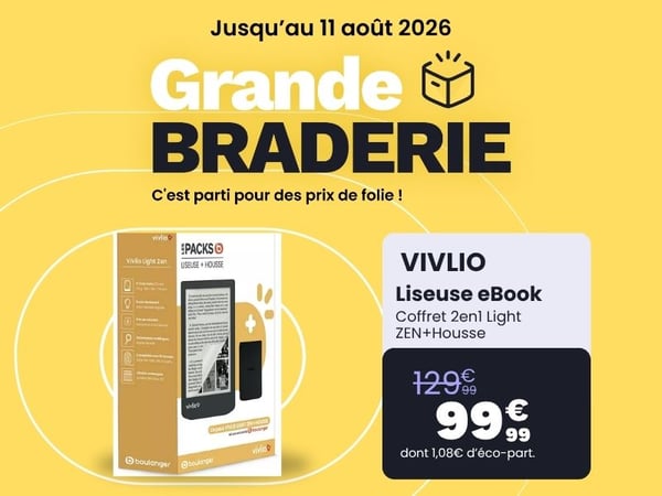 Liseuse eBook VIVLIO Coffret 2en1 Light ZEN+Housse