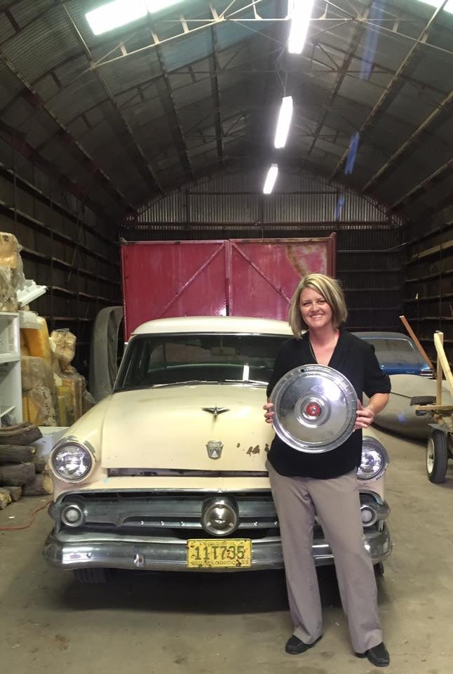 Agency Owner Melissa and her 1954 Car