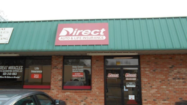 Direct Auto Insurance storefront located at  102 Laurel Street, McComb