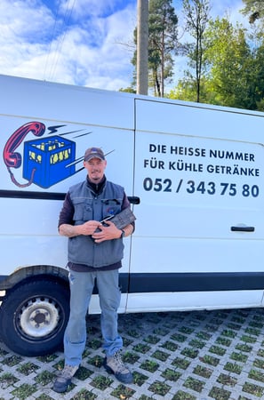 James Michael Landschützer seit über 20 Jahren bei E. Bösch Getränke GmbH, Getränkelieferdienst Kanton Zürich, Hauslieferdienst