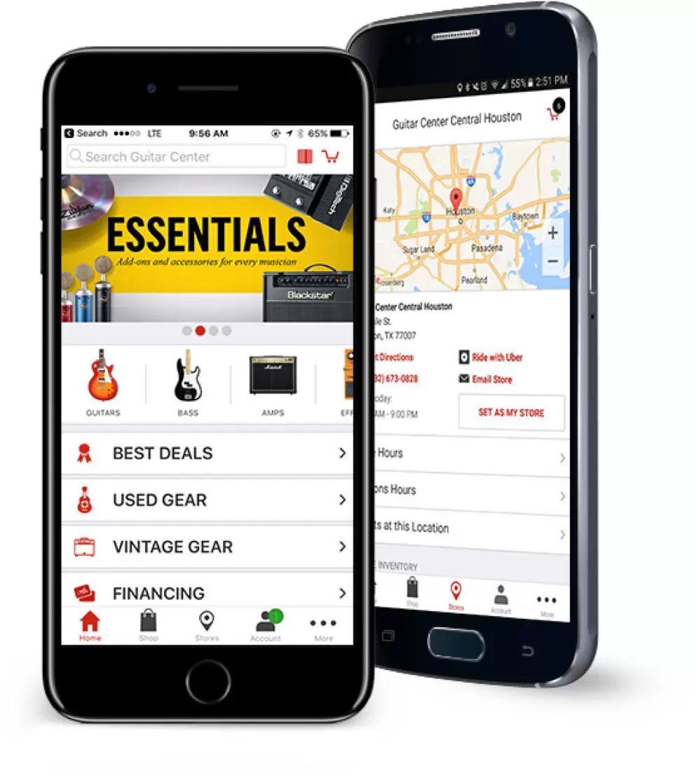 Wilmington Guitar Center Phones Advertising The Guitar Center App On Iphone And Android