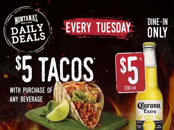 $5 Tacos $5 Corona on Tuesdays