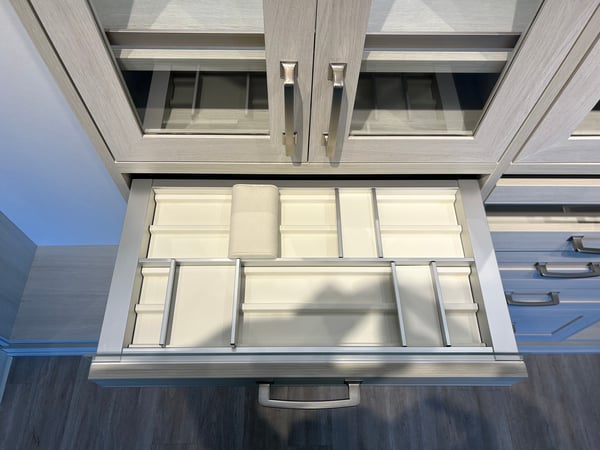 Jewelry drawer with organizers.