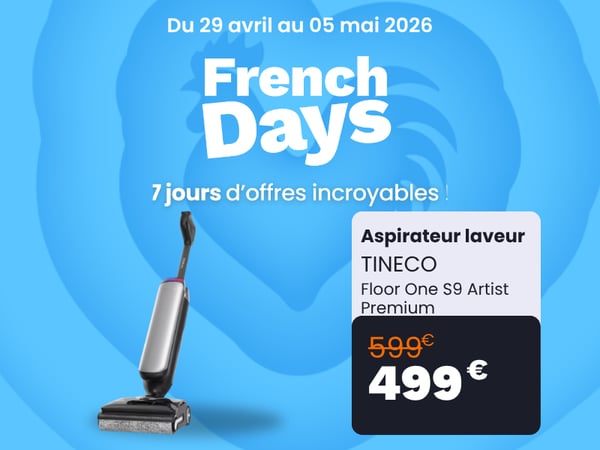 Aspirateur laveur TINECO Floor One S9 Artist Pro avec fonction vapeur