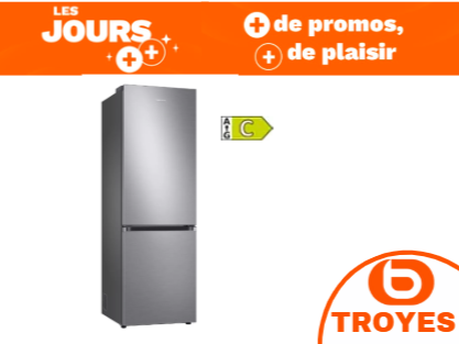 Le réfrigérateur combiné SAMSUNG RB34C605CS9 chez Boulanger Troyes Saint Parres Aux Tertres.