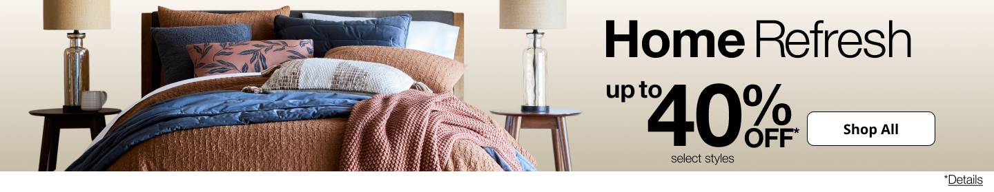Save up to 40% off on items for the home during JCPenney's Home Refresh Sale!