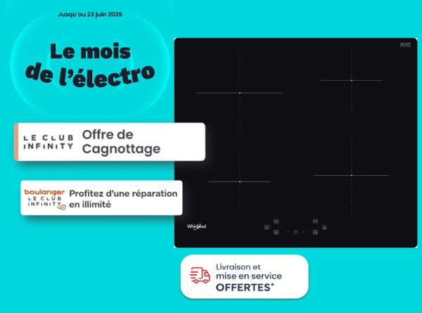 🍳 Le mois de l'électro : Cuisinez comme un chef avec Whirlpool !
Envie de booster la cuisson de vos petits plats et de gagner un temps précieux en cuisine ? Dans le cadre de notre opération 