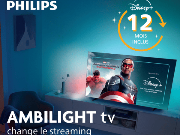 12 mois de Disney + offert pour l'achat d'un téléviseur Philips ambilight sous titan OS à Boulanger sarcelles