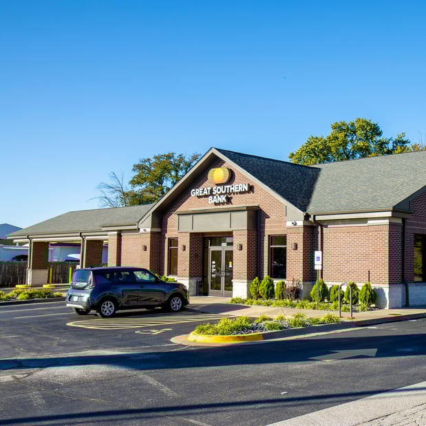 Outside of Great Southern Bank building.