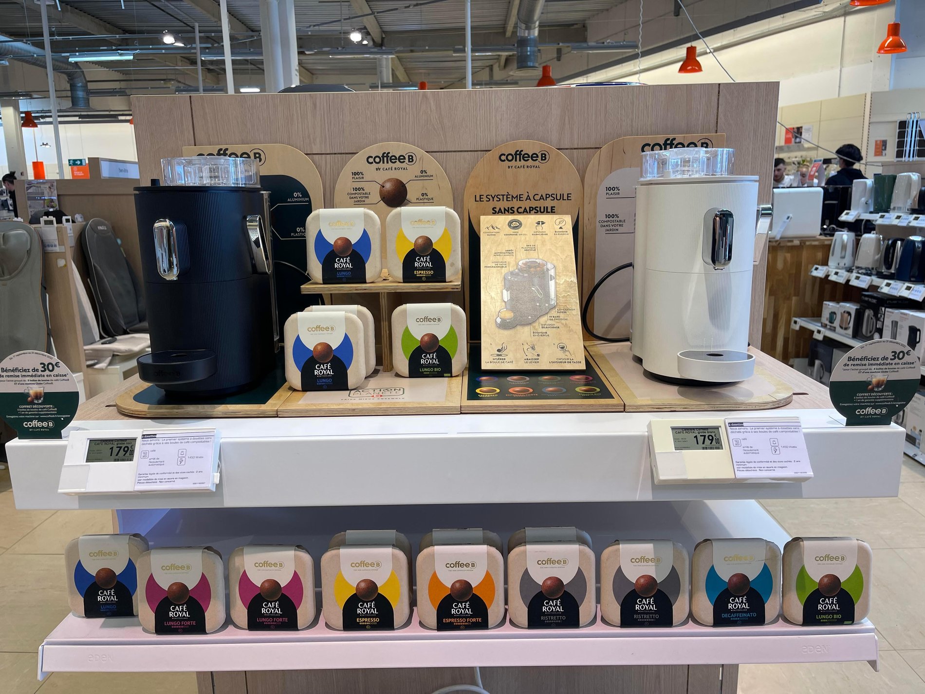 coffeeB , cafetière à dosettes sans dosettes à boulanger nantes atlantis saint-herblain