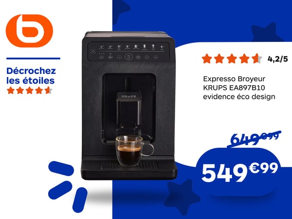 Expresso Broyeur KRUPS EA897B10 evidence éco design Réf. 1175152