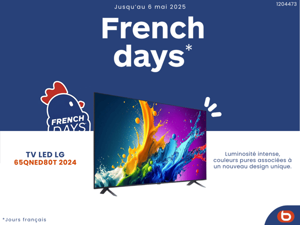 découvrez le TV LED LG 65QNED80T 2024 dans votre magasin Boulanger Boulogne-Sur-Mer