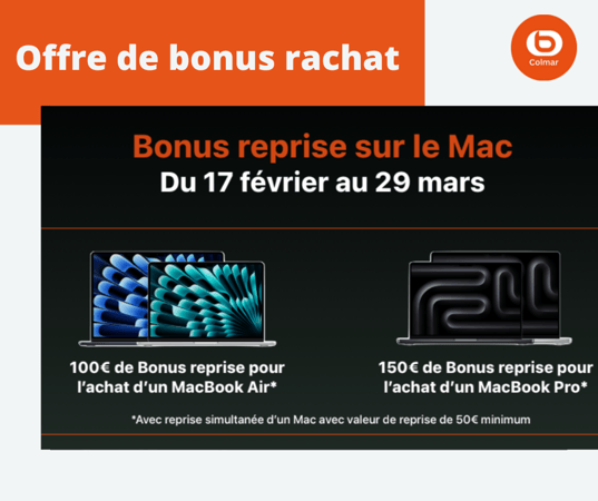 mac book air mac book pro apple offre de rachat boulanger de Colmar