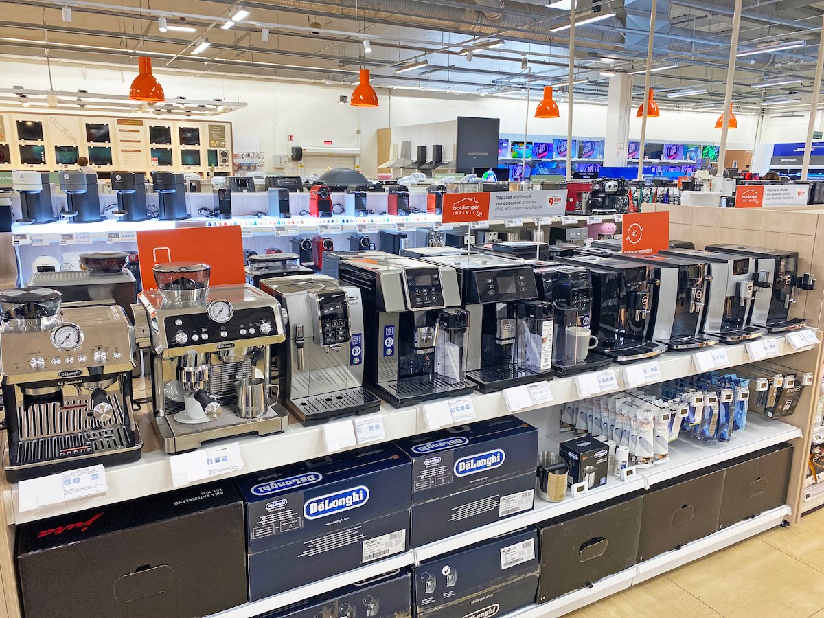 Rayon machine à café à grains Delonghi, machine à café à grains Jura - magasin Boulanger Aubagne