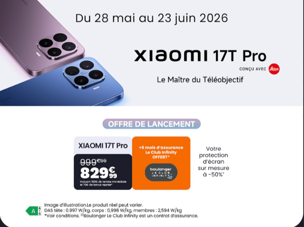 Xiami 17T PRO chez Boulanger Angoulême - Champniers