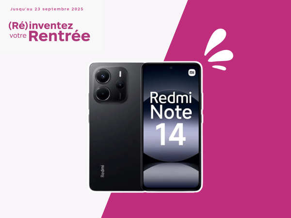 Smartphone Xiaomi Redmi Note 14 Noir 256Go