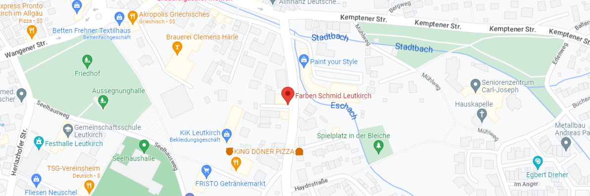 Karte des Standorts Farben Schmid Leutkirch
