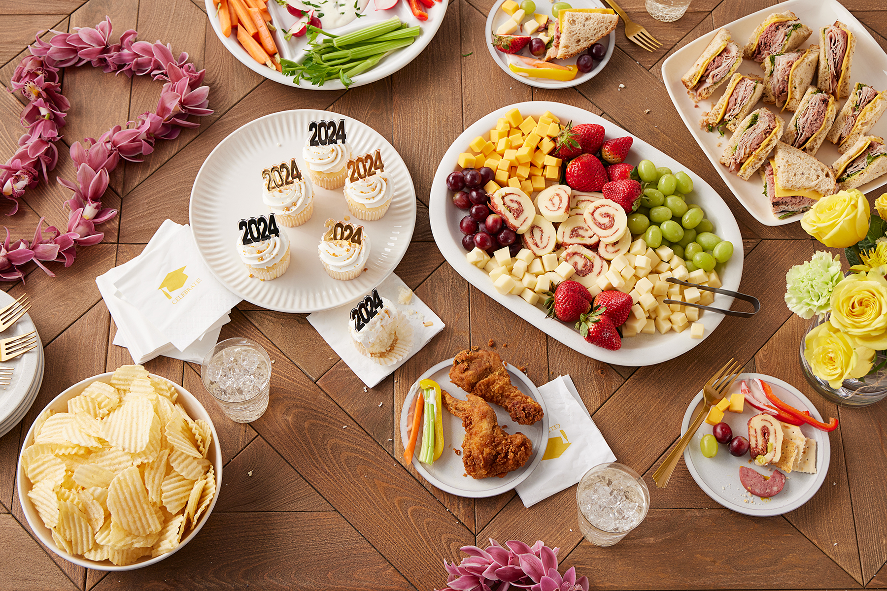 2024 graduation party snacks chips dips appetizers
