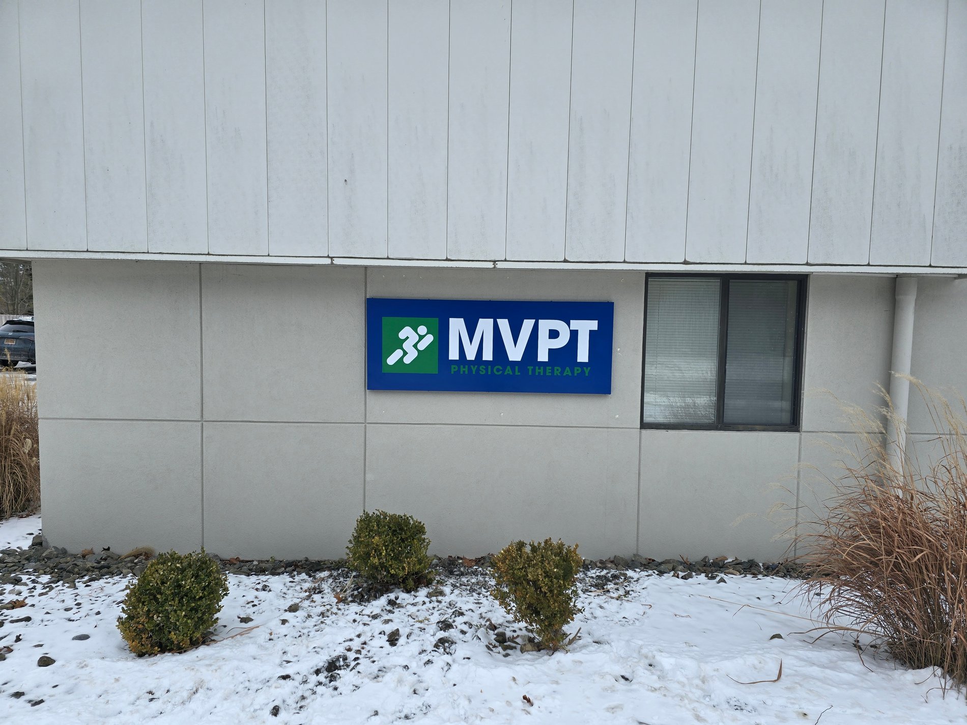 Ithaca NY MVPT front of building with logo.