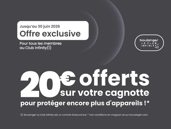 ⭐⭐⭐Votre magasin Boulanger Metz Metzanine vous récompense pour votre adhésion au Club Infinity ! ☀️