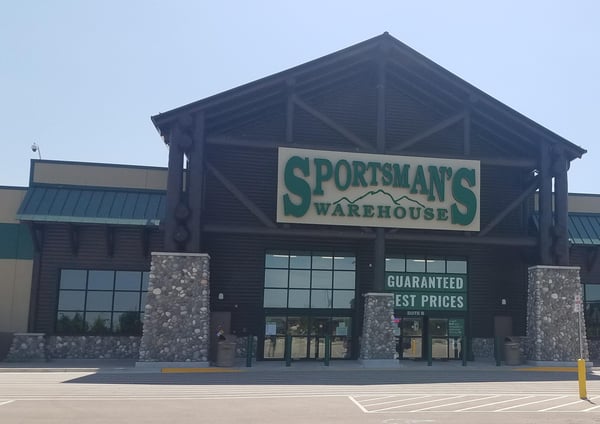 The front entrance of Sportsman's Warehouse in Lansing