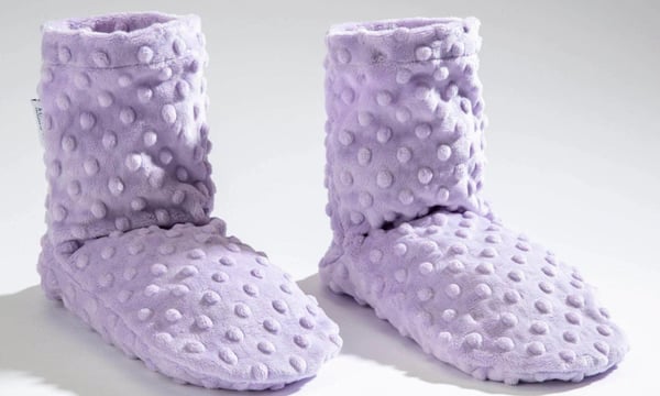 Sonoma Lavender Co. Lavender Spa Booties in Classic Lilac Dot Fabric