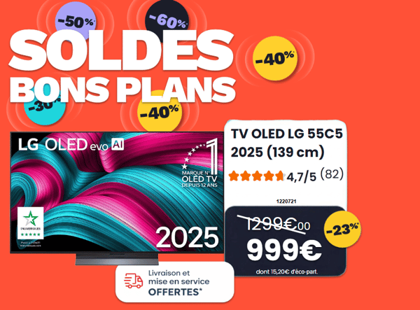 Découvrez le TV LG Oled C5 à Tarbes! Profitez de la livraison et mise en service offertes sur les TV Oled LG C5 par Boulanger Tarbes