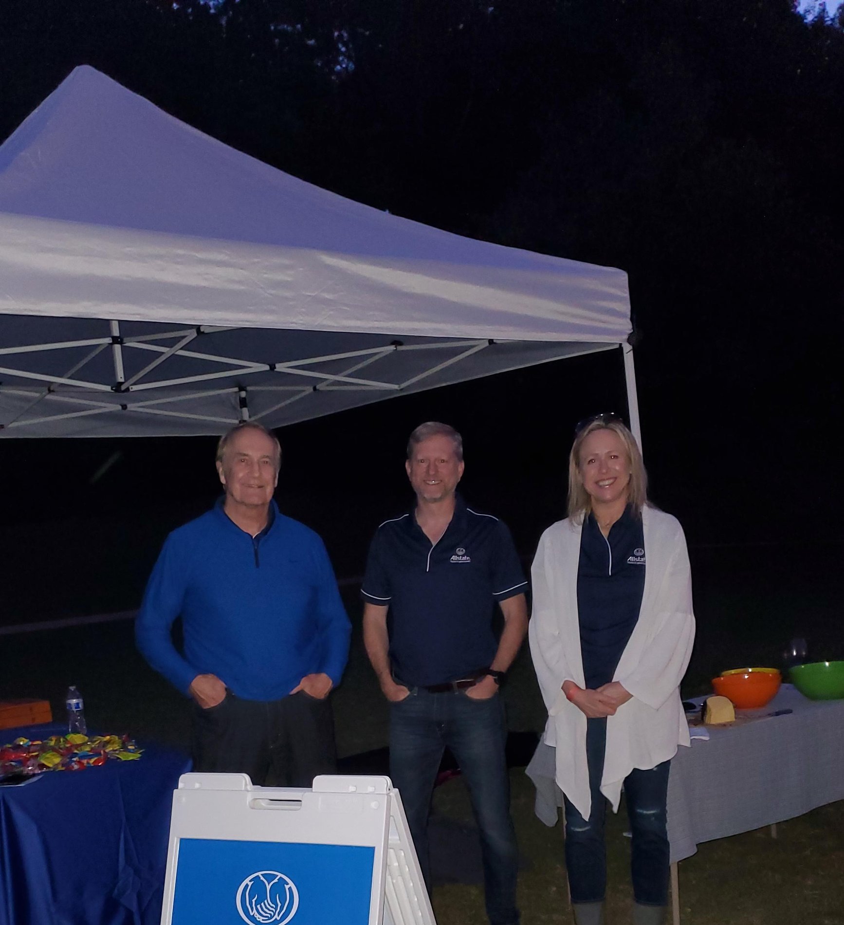 Mike Scheiderich, Crissy Shatzel, Mark Hill, Allstate sponsorship