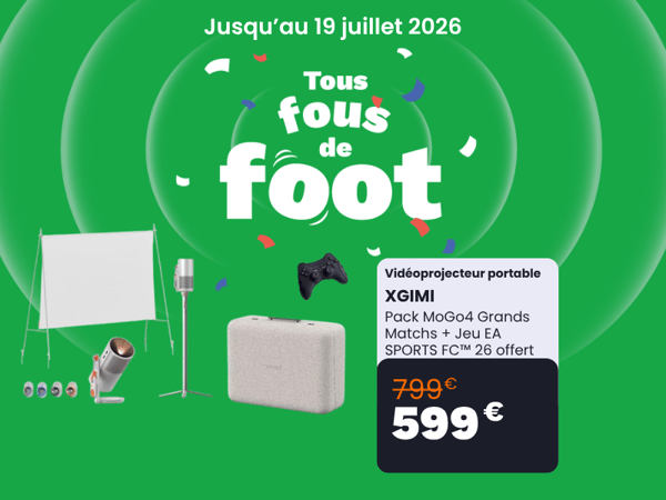 Vidéoprojecteur portable XGIMI Pack MoGo4 Grands Matchs + Jeu EA SPORTS FC™ 26 offert