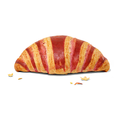 Raspberry Striped Croissant