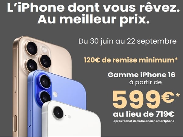 Bonus reprise iPhone 16 à Boulanger La Rochelle Angoulins