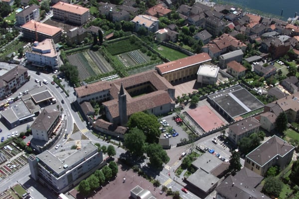 Il Collegio Papio dall'alto, nel Borgo di Ascona