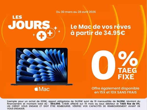 Macbook air M5
Apple nouveauté