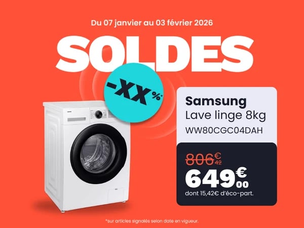 Profitez des SOLDES pour acquérir un lave linge Samsung !