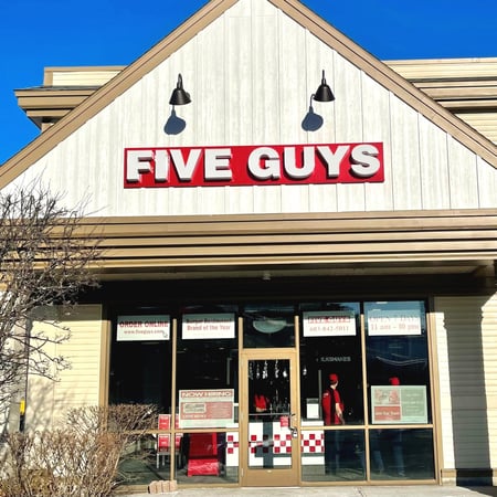 Five Guys at 1623 White Mountain Hwy in North Conway, NH.