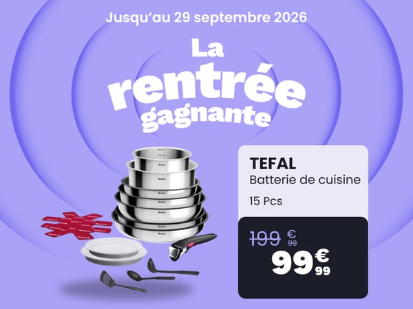 Batterie de cuisine TEFAL Ingenio Cook Eat 15 pcs L881SF04
