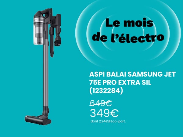 Aspirateur balai SAMSUNG Jet 75E Pro Extra Silver