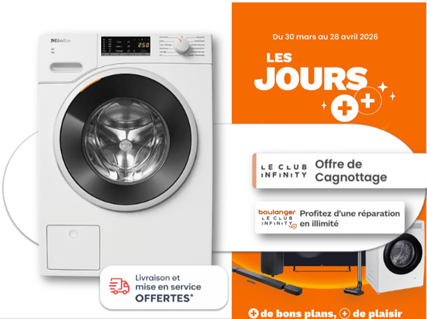 Lave-linge Miele profitez des Jours + chez Boulanger Angoulême - Champniers