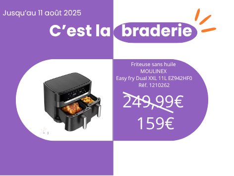 Friteuse sans huile MOULINEX Easy fry Dual XXL 11L EZ942HF0