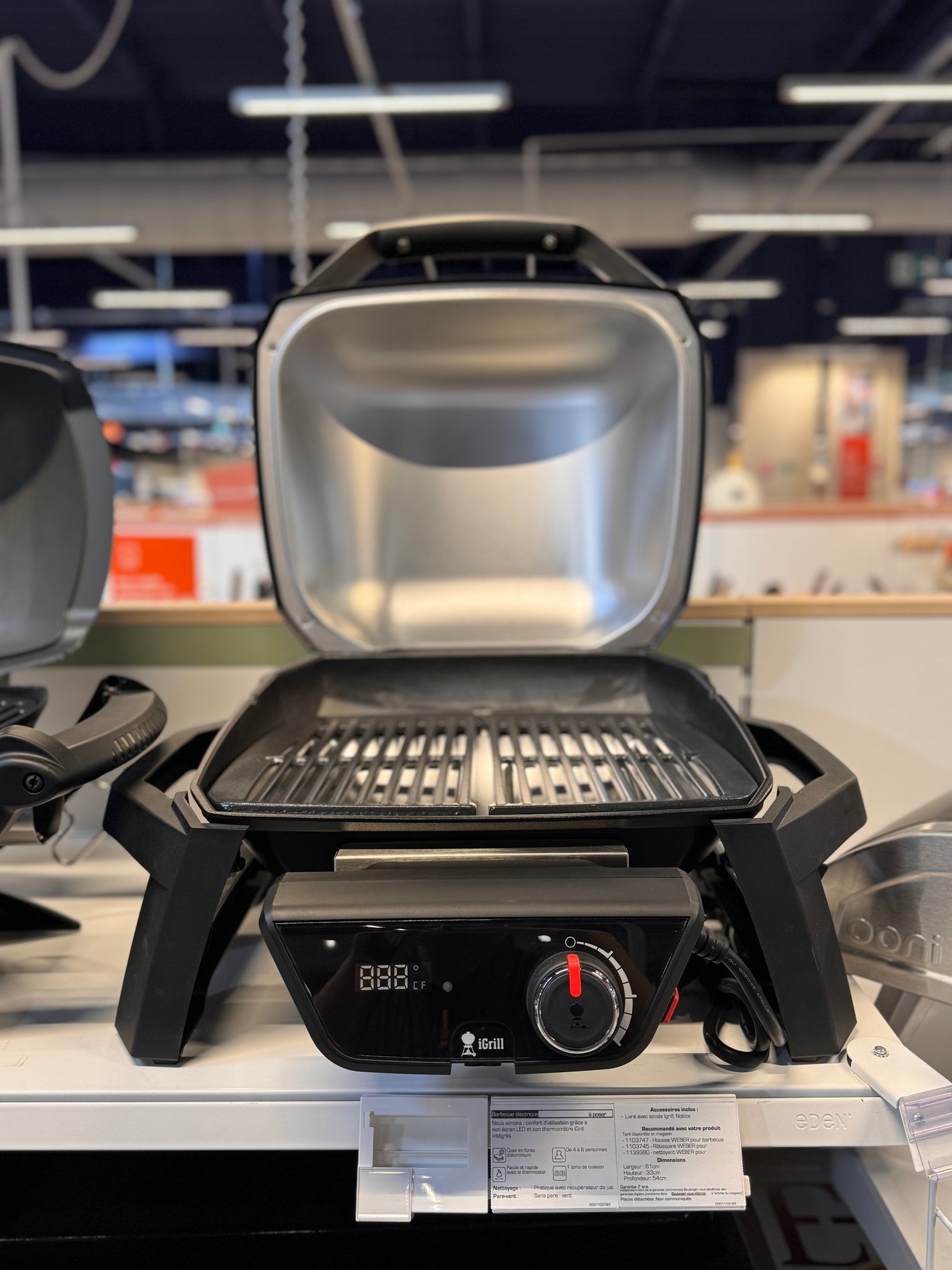 Weber poele cuisson barbecue électrique gaz charbon