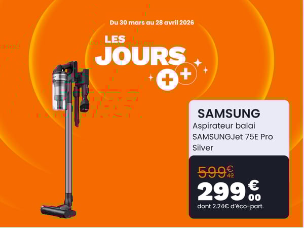 Aspirateur balai  SAMSUNG Jet 75E Pro Silver