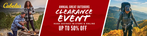 Save up to 50% at our Annual Clearance Sale at Cabela's