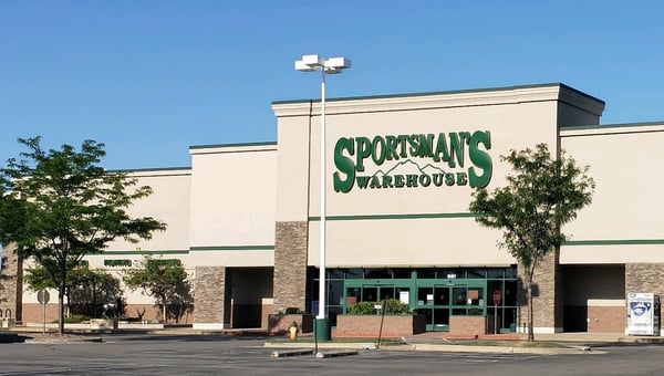 The front entrance of Sportsman's Warehouse in Ankeny