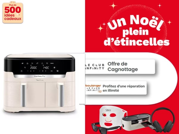 Découvrez notre très grosse sélection d'Airfryers pour une cuisine saine et savoureuse pour ce Noël ! Comme la EasyFry de chez Moulinex disponible dans votre magasin Boulanger Bordeaux Mérignac.