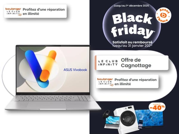 PC portable HP en promotion Black Friday chez Boulanger Toulouse Colomiers – ordinateur portable bureautique, gaming, ultrabook, processeur Intel, AMD Ryzen, Apple M3, marques Asus, Lenovo, Acer, MSI, MacBook
MacBook Air et MacBook Pro disponibles chez Boulanger Toulouse Colomiers – Ordinateurs Apple haut de gamme, modèles aussi comparables avec PC portables HP, Dell, Lenovo, Asus et Microsoft Surface.