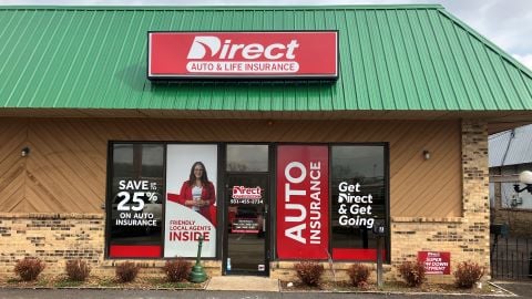 Direct Auto Insurance storefront located at  930 North Jackson Street, Tullahoma