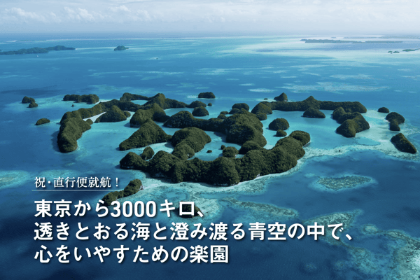 祝・直行便就航！東京から3000キロ、透きとおる海と澄み渡る青空の中で、心をいやすための楽園