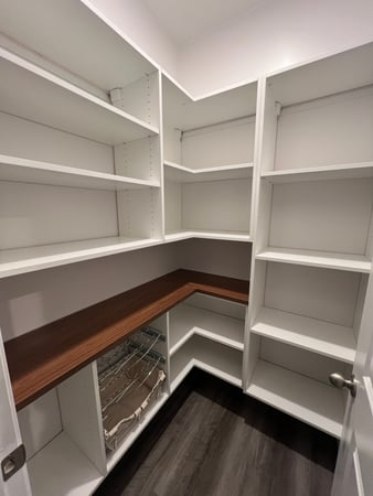 Custom pantry storage design by California Closets Charlotte in North Carolina