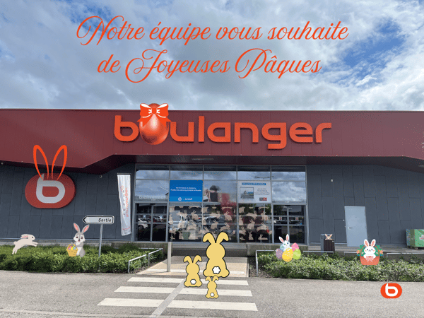joyeuses pâques, chocolats, lapins, œuf de pâques, magasin électroménager et multimédia, boulanger, Wittenheim, Mulhouse