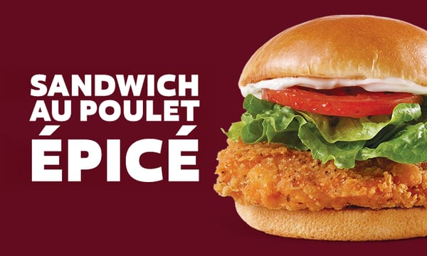 Sandwich au poulet épicé